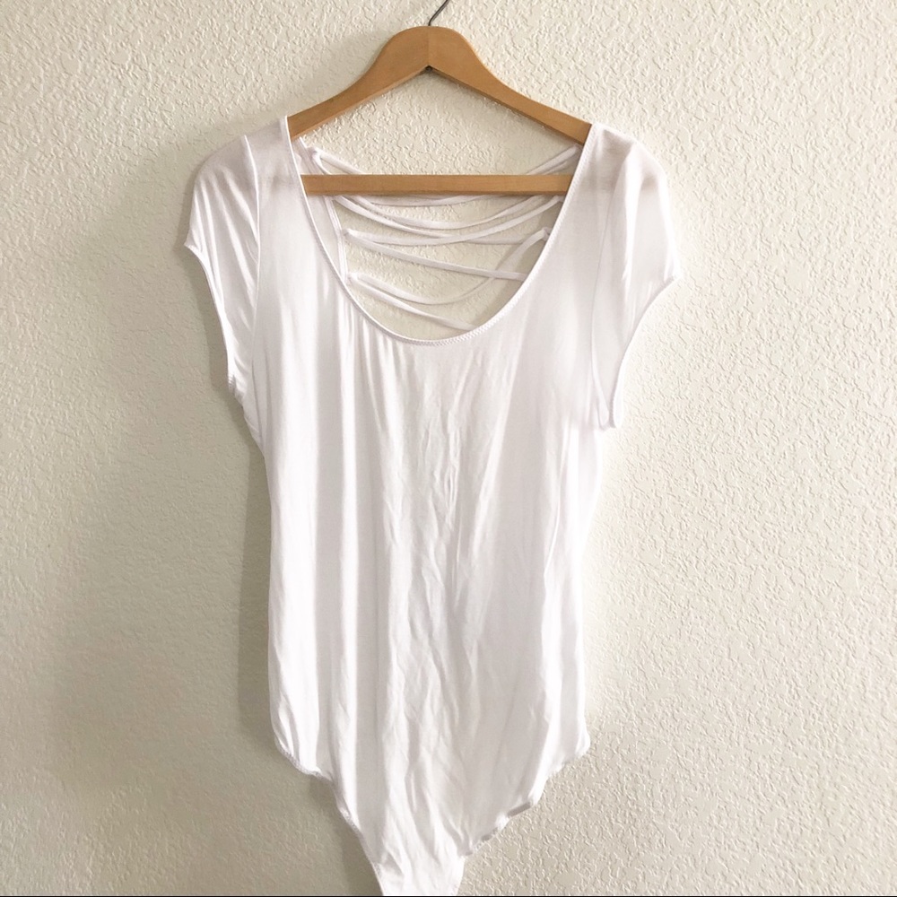 Free People White Body Suit Sz Large